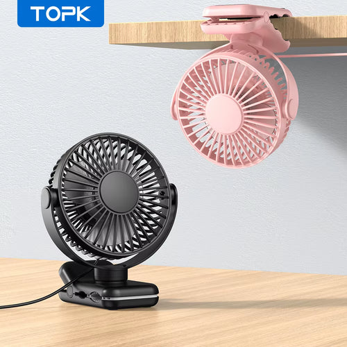 Mini Portable Clip on Fan,Usb Desk Fan,3 Speeds Quiet Wind 720° Rotate Personal Electric Fan,Standing Fans for Room Home